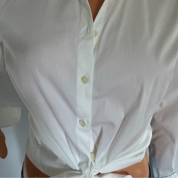 Ann Taylor White Button-Down Shirt - Picture 6 of 12